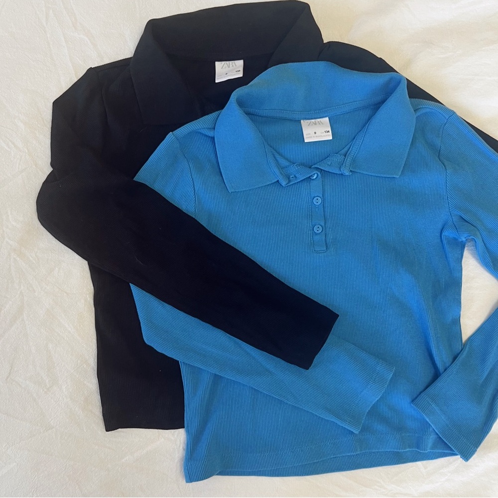 Zara Girls Collared Long Sleeve Henley Bundle‎ - Picture 2 of 4